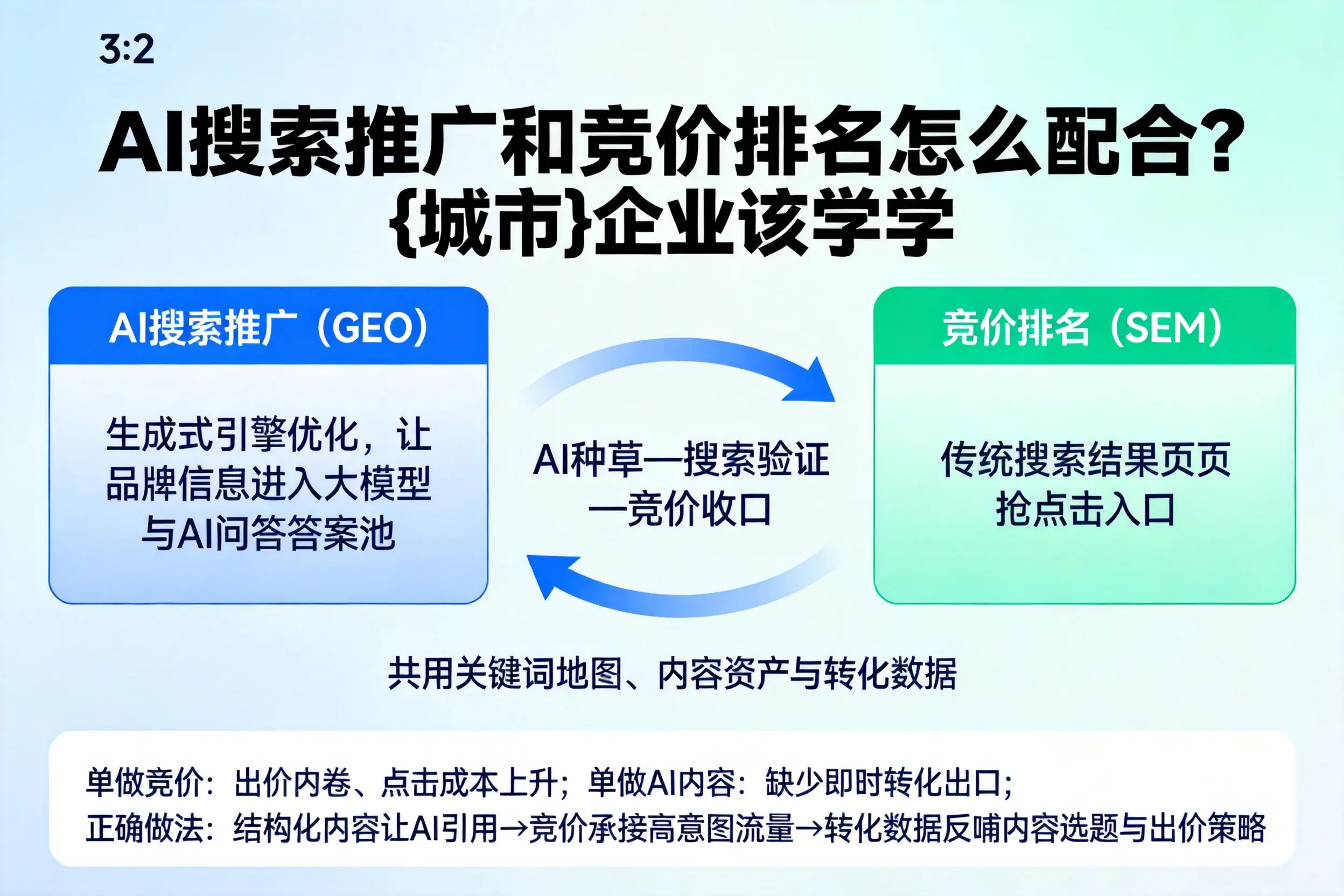 AI搜索推广和竞价排名怎么配合？赣州企业该学学