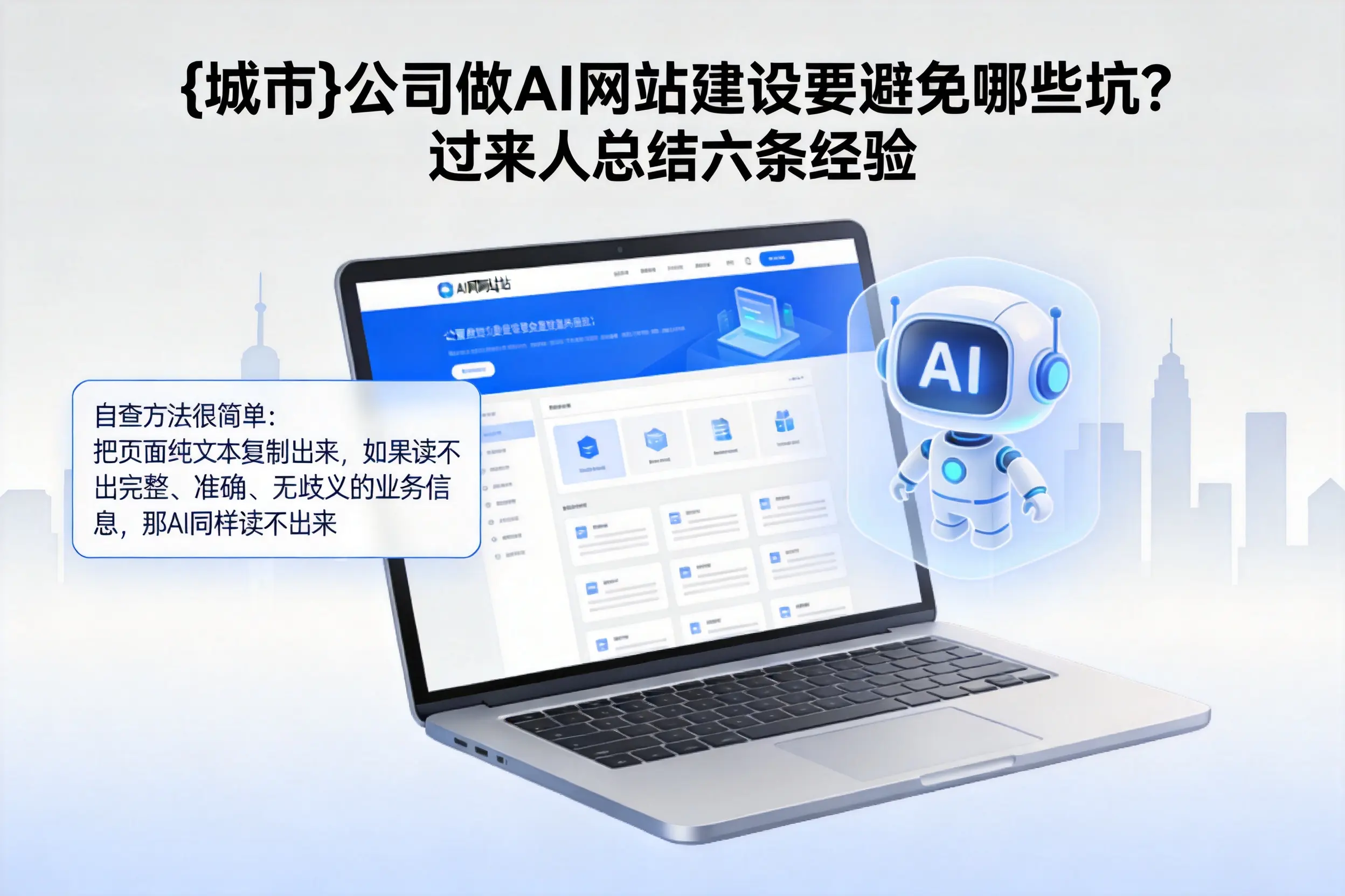 赣州公司做AI网站建设要避免哪些坑？过来人总结六条经验