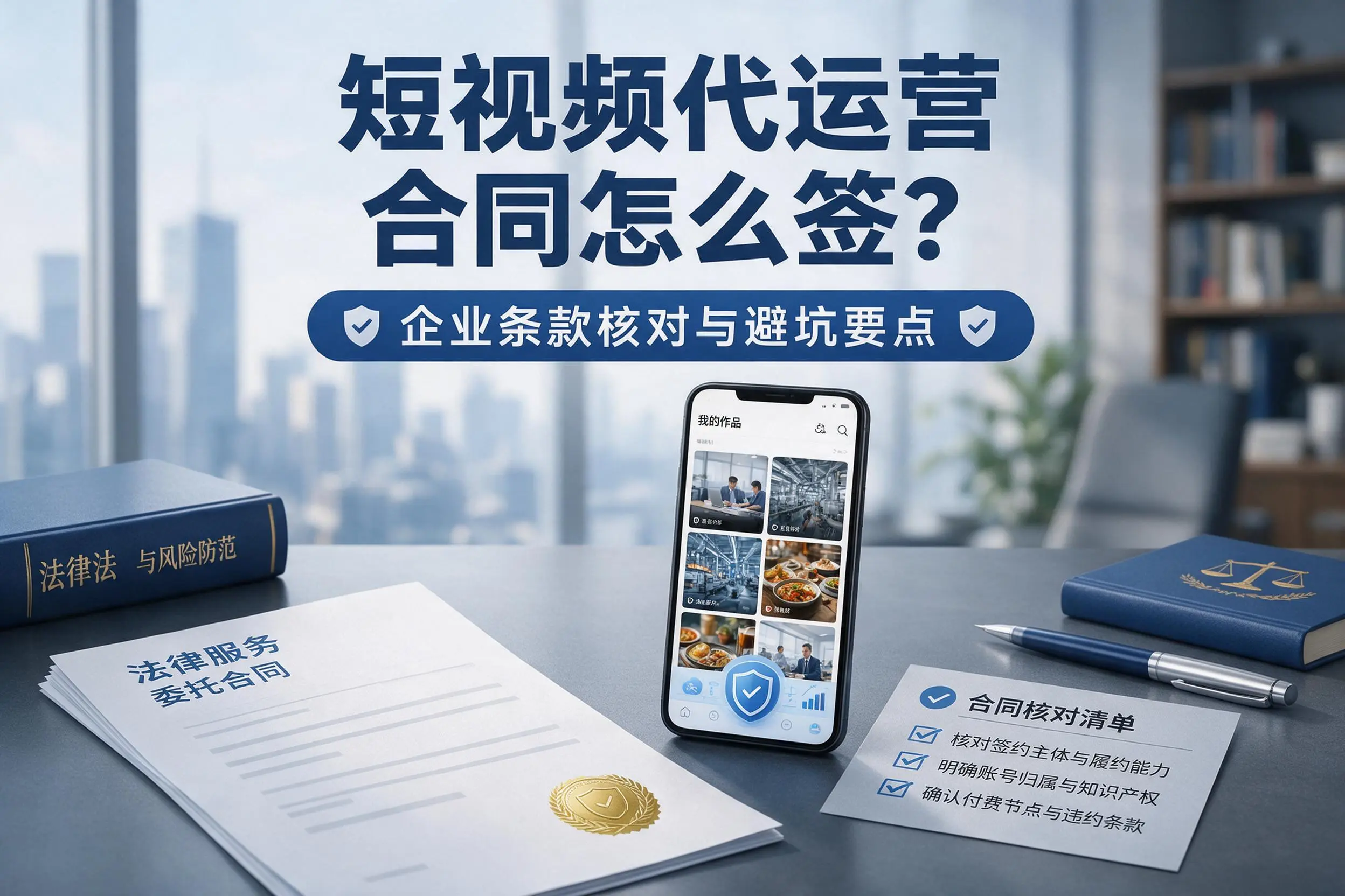 短视频代运营合同怎么签？赣州企业条款核对与避坑要点