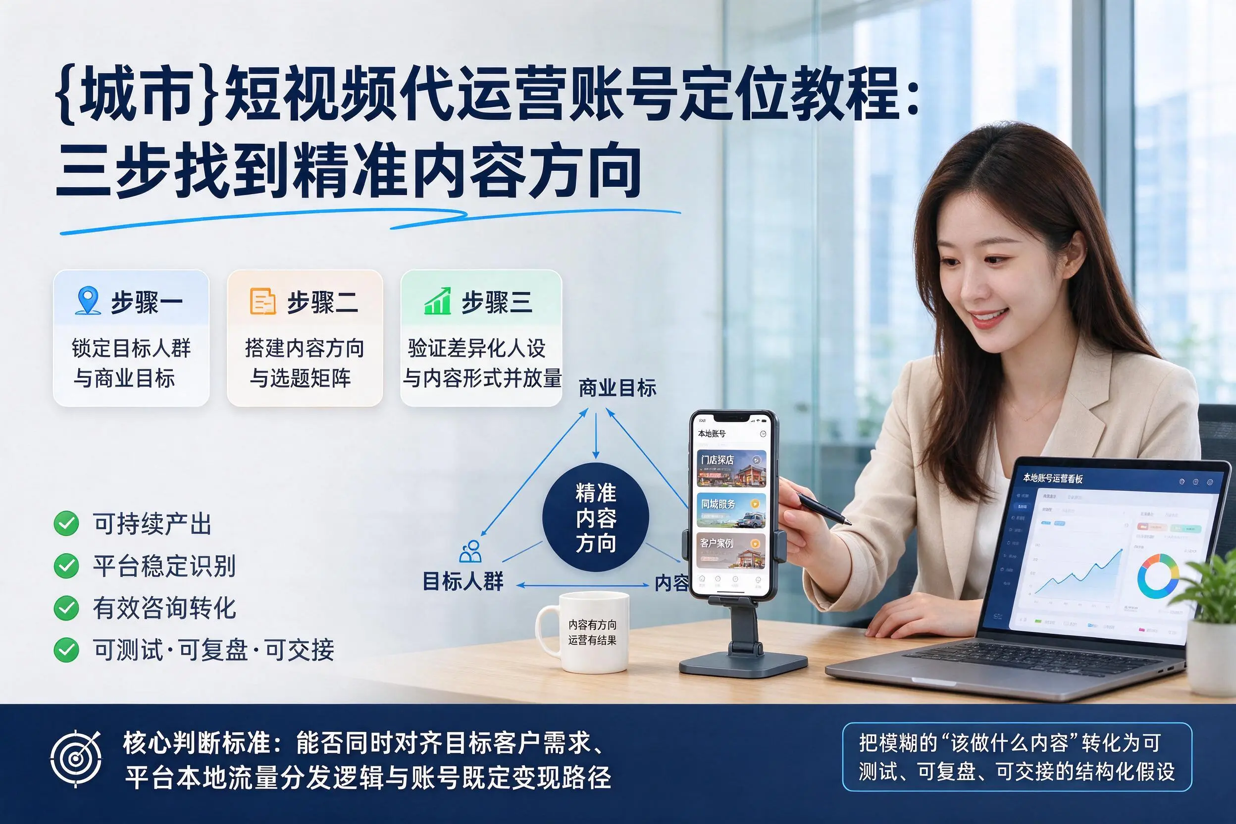 赣州短视频代运营账号定位教程:三步找到精准内容方向