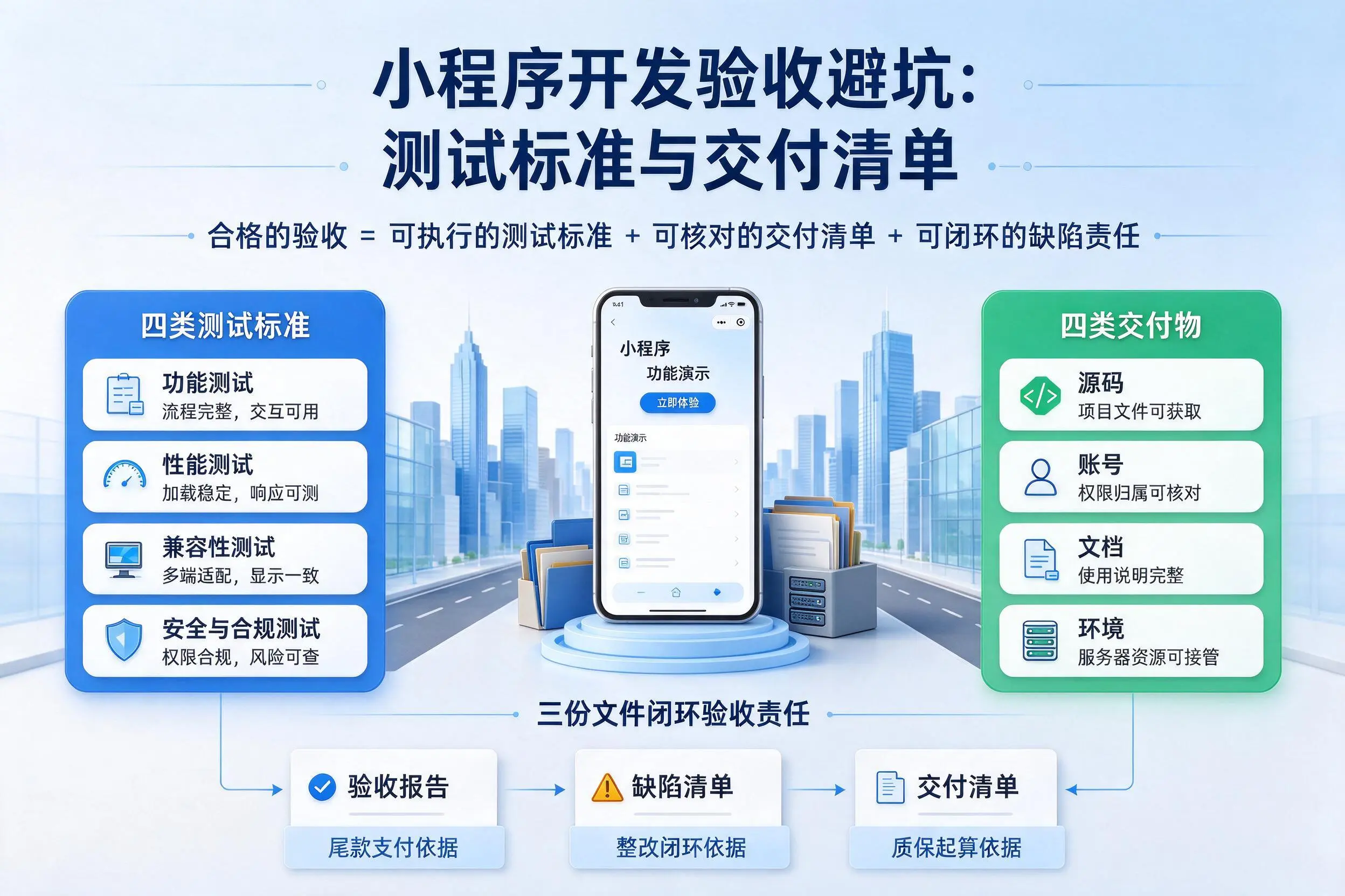 赣州小程序开发验收避坑:测试标准与交付清单