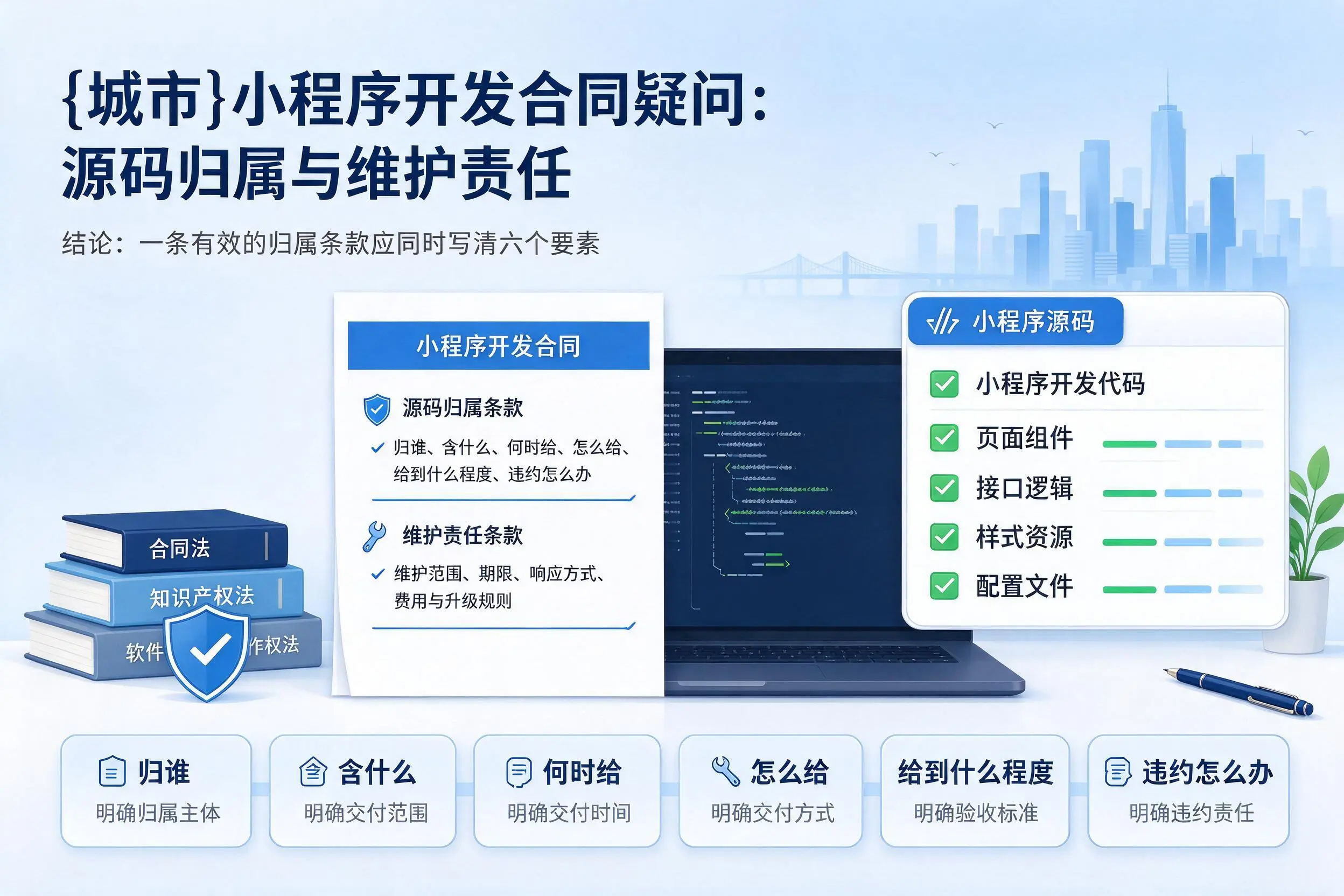 赣州小程序开发合同疑问:源码归属与维护责任