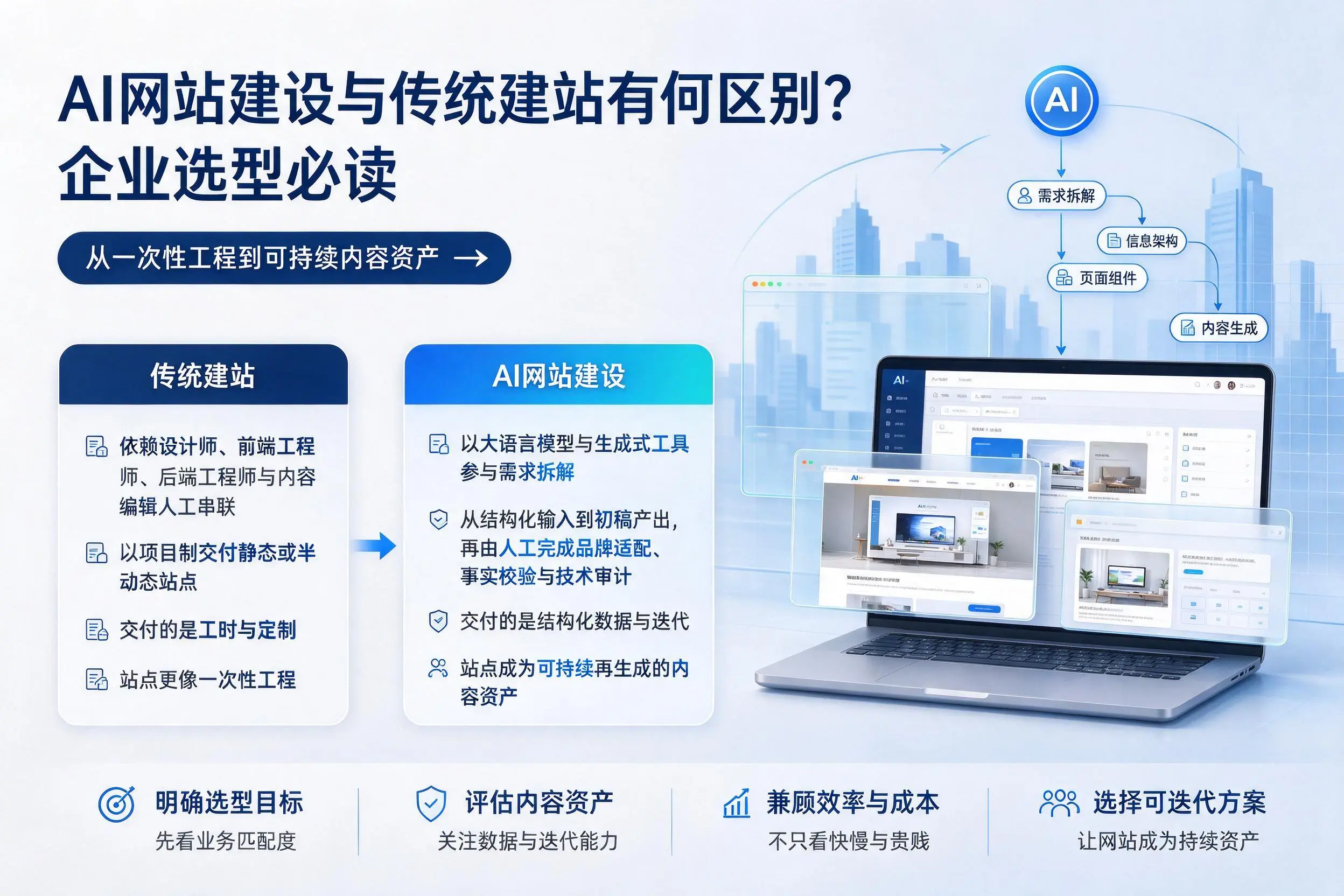 AI网站建设与传统建站有何区别？赣州企业选型必读