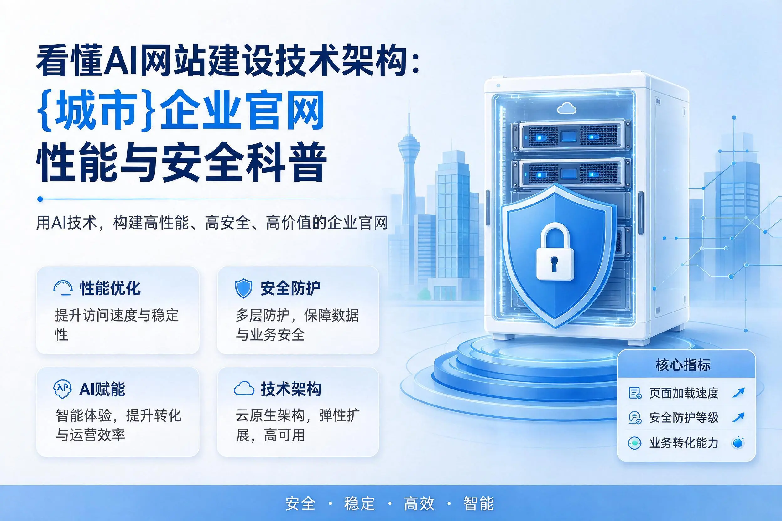 看懂AI网站建设技术架构：赣州企业官网性能与安全科普