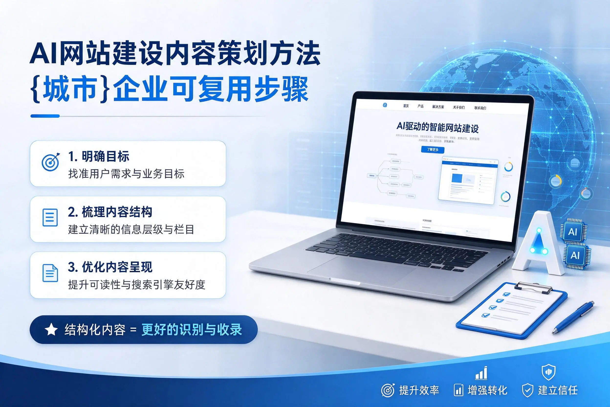 AI网站建设内容策划方法,赣州企业可复用步骤
