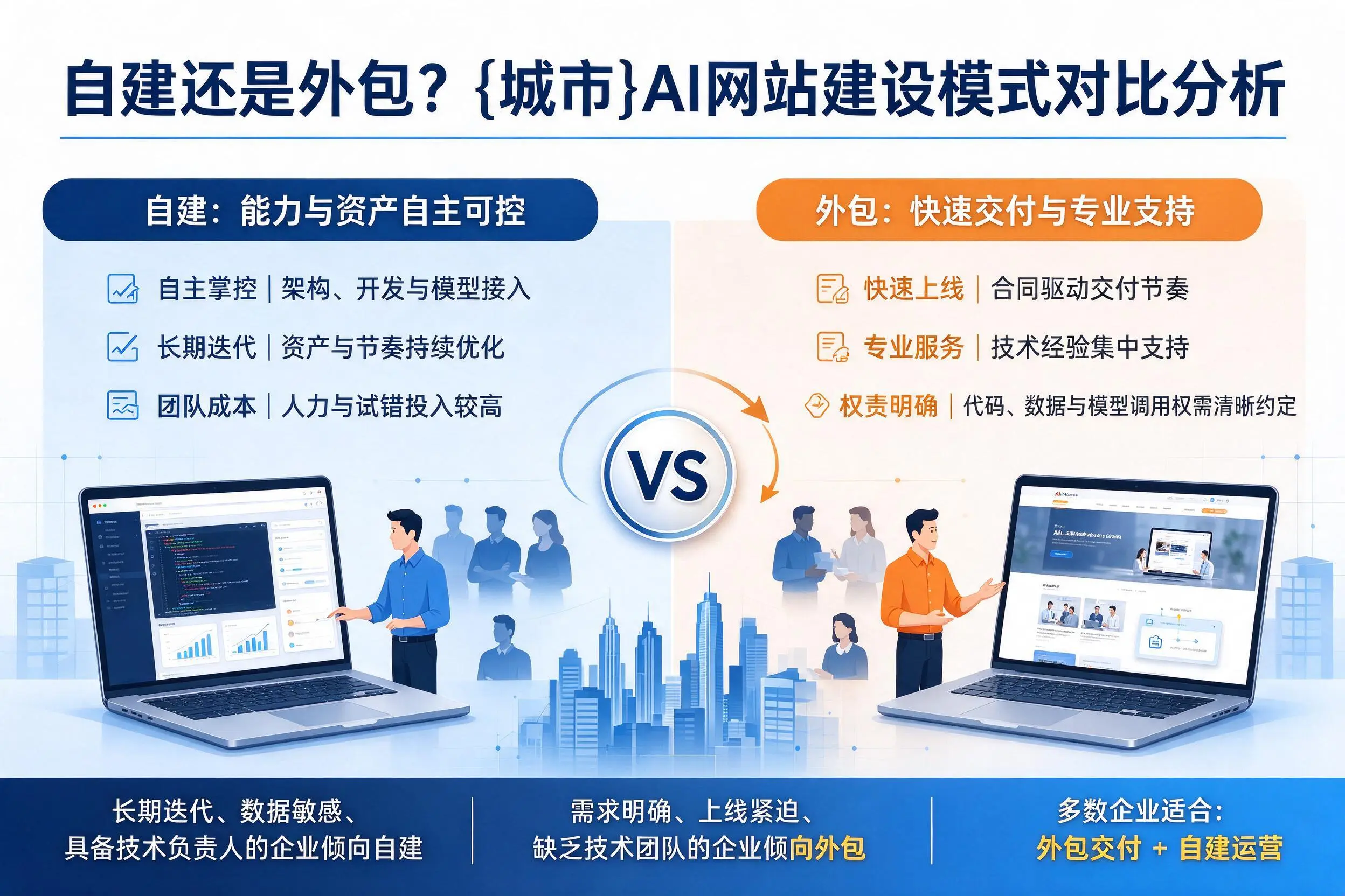 自建还是外包？赣州AI网站建设模式对比分析