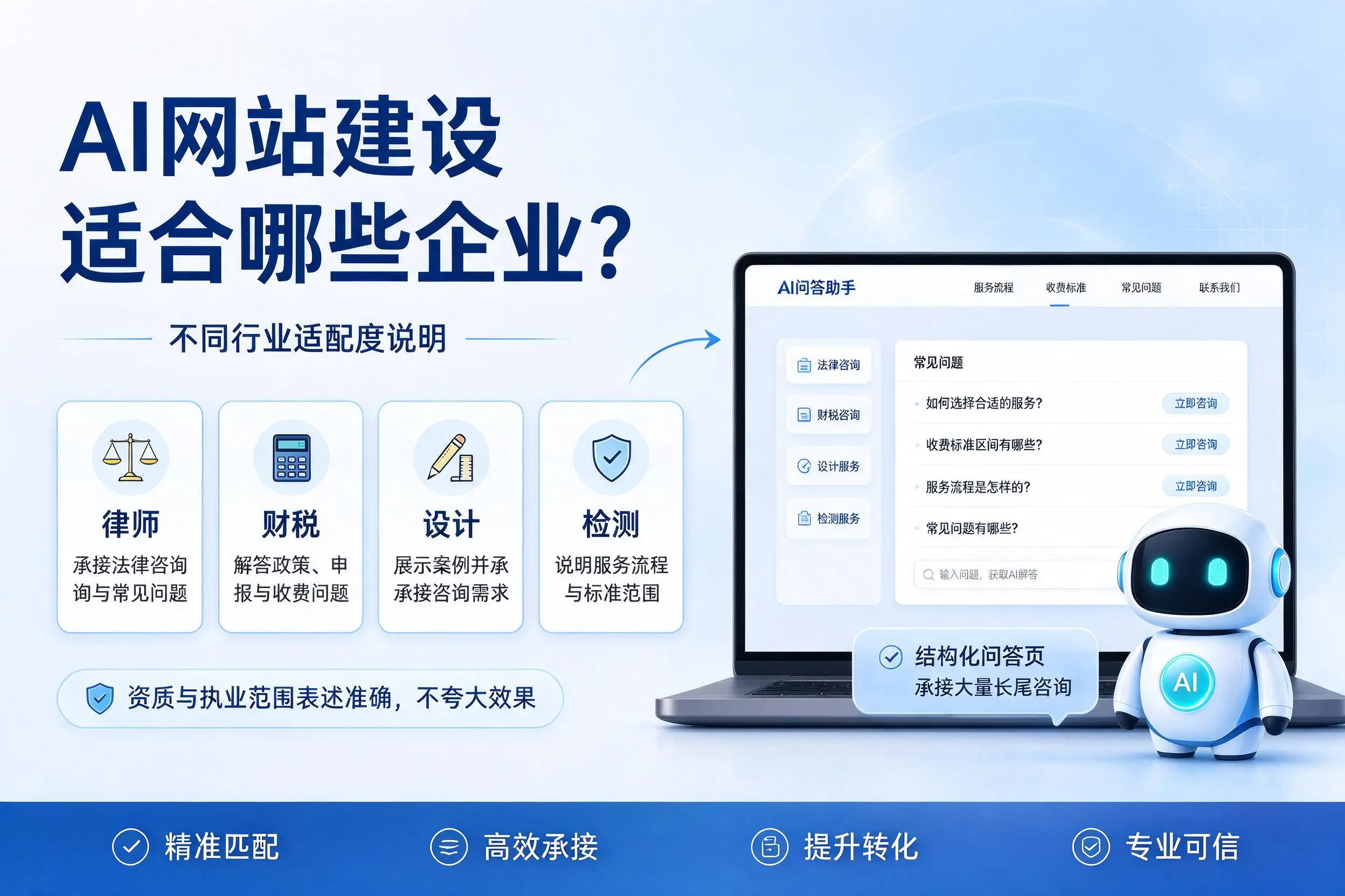 AI网站建设适合哪些企业？赣州不同行业适配度说明