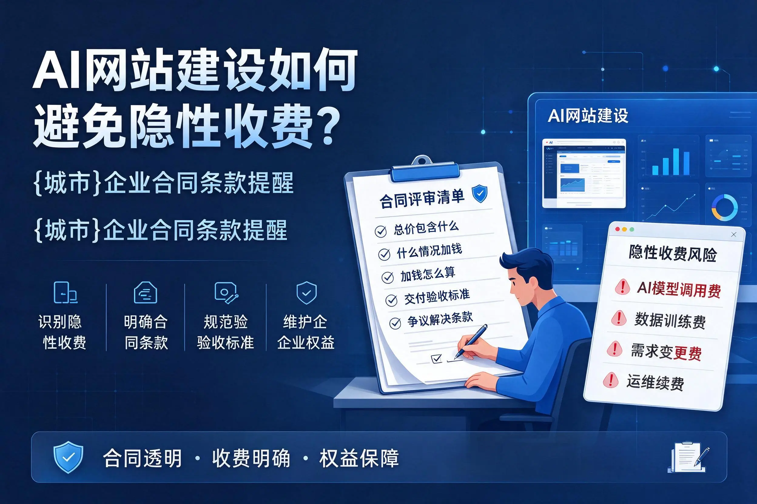 AI网站建设如何避免隐性收费？赣州企业合同条款提醒