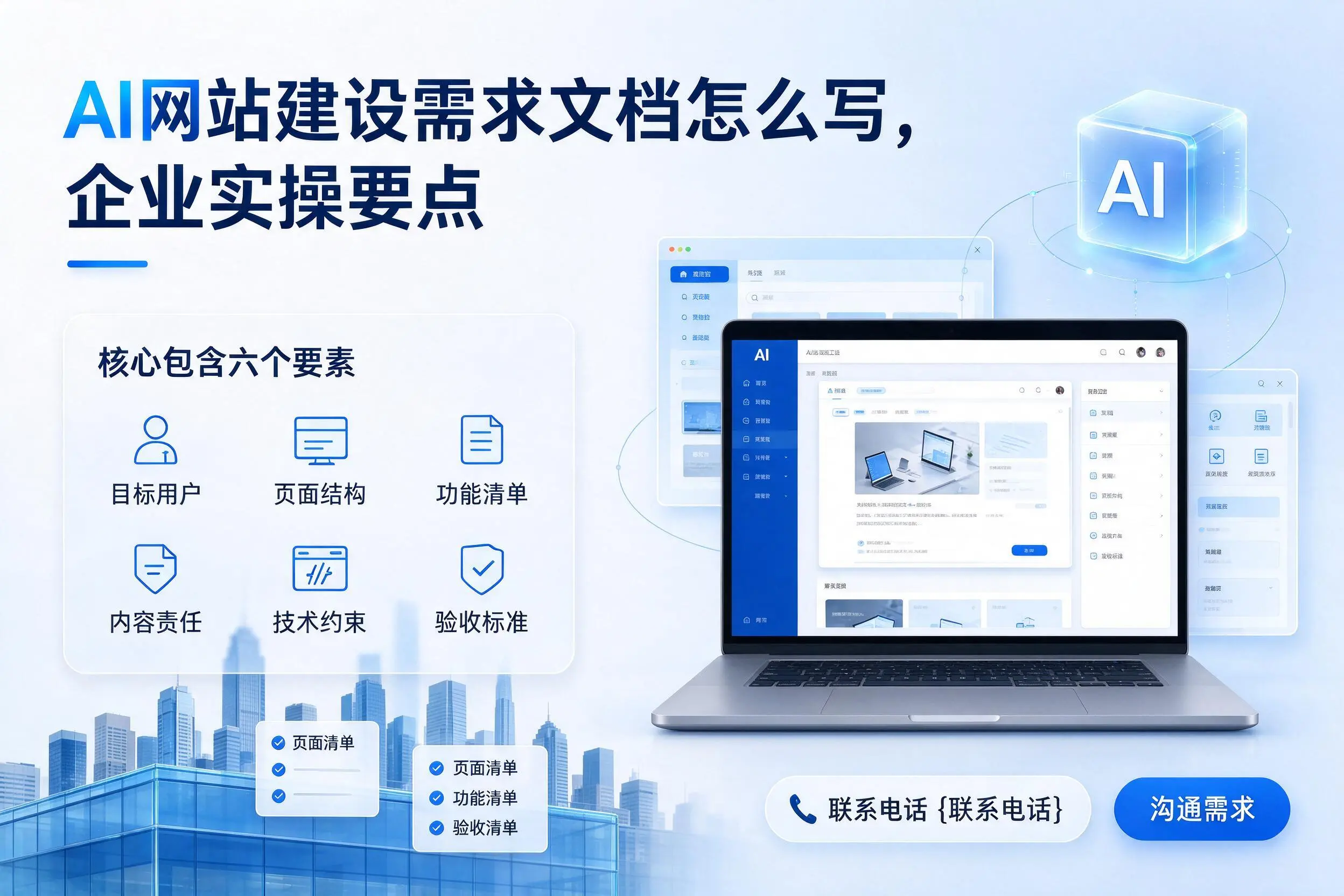 AI网站建设需求文档怎么写，赣州企业实操要点